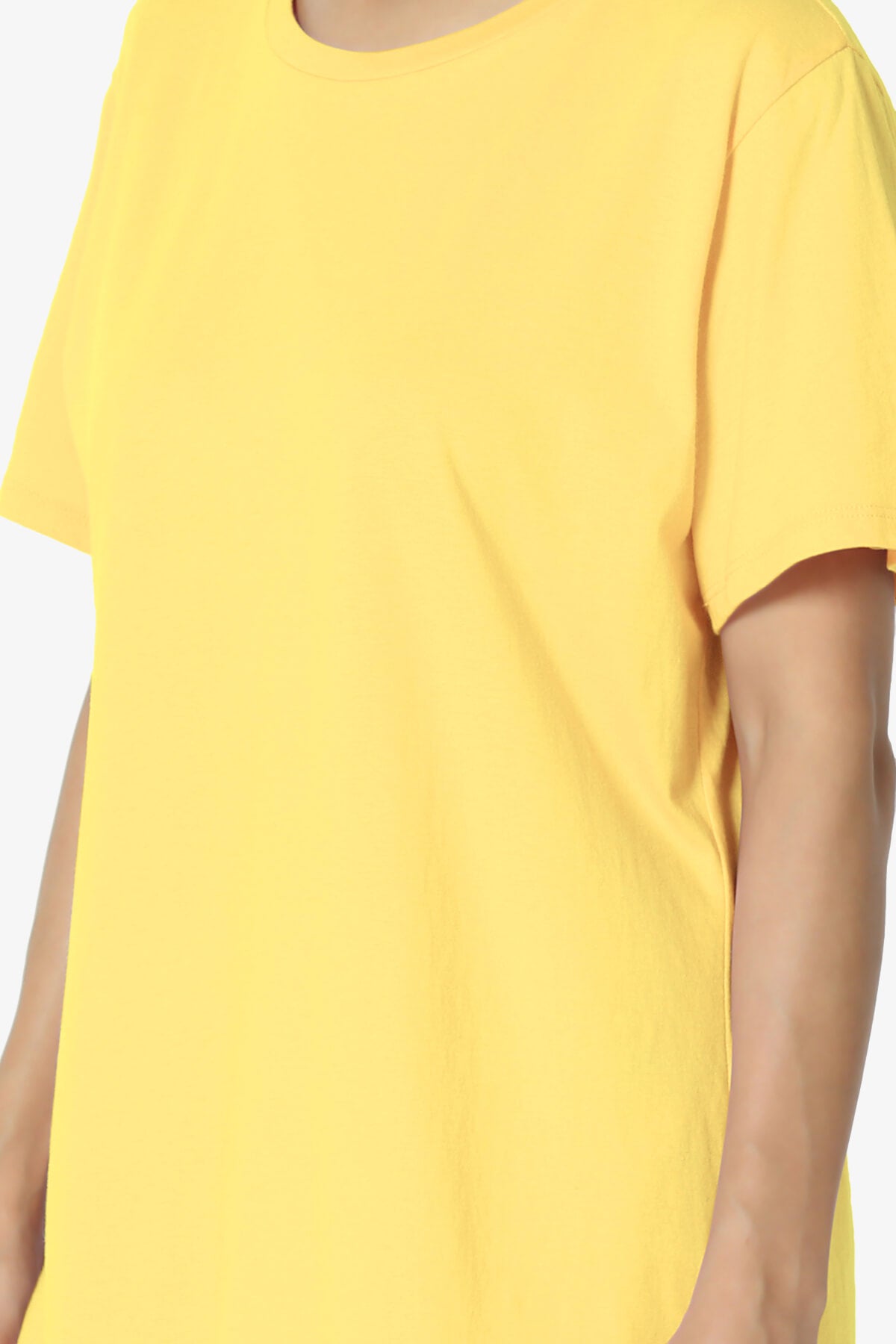 Load image into Gallery viewer, Mayra O Neck Cotton Boyfriend Tee YELLOW_5
