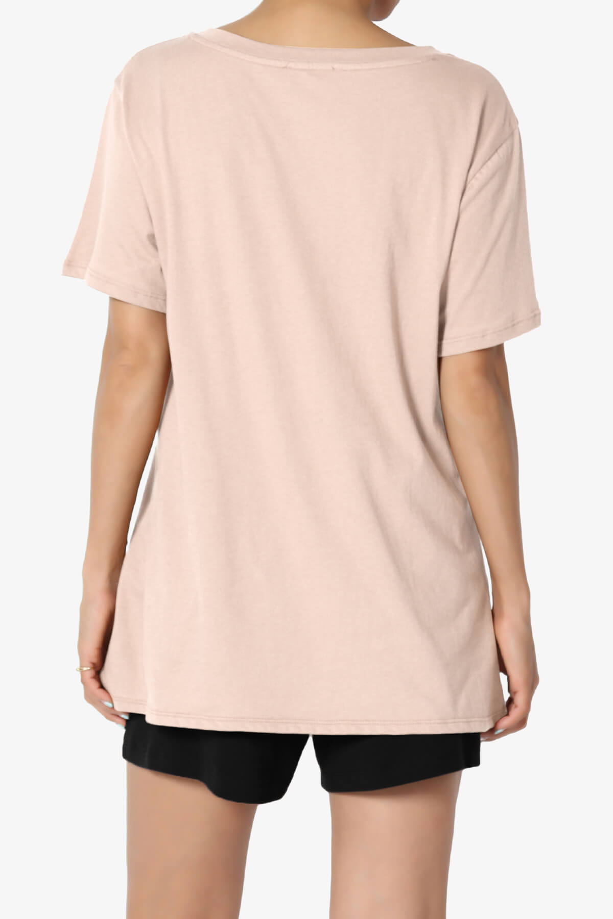 Load image into Gallery viewer, Mayra V-Neck Cotton Boyfriend Tee DUSTY BLUSH_2
