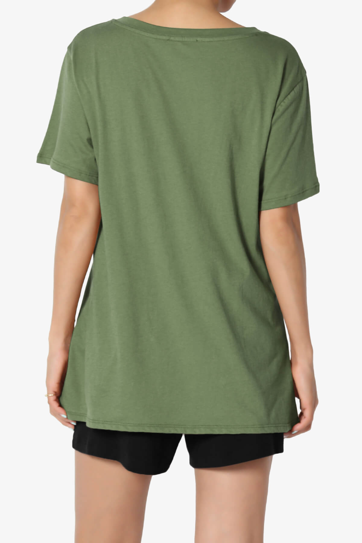 Mayra V-Neck Cotton Boyfriend Tee