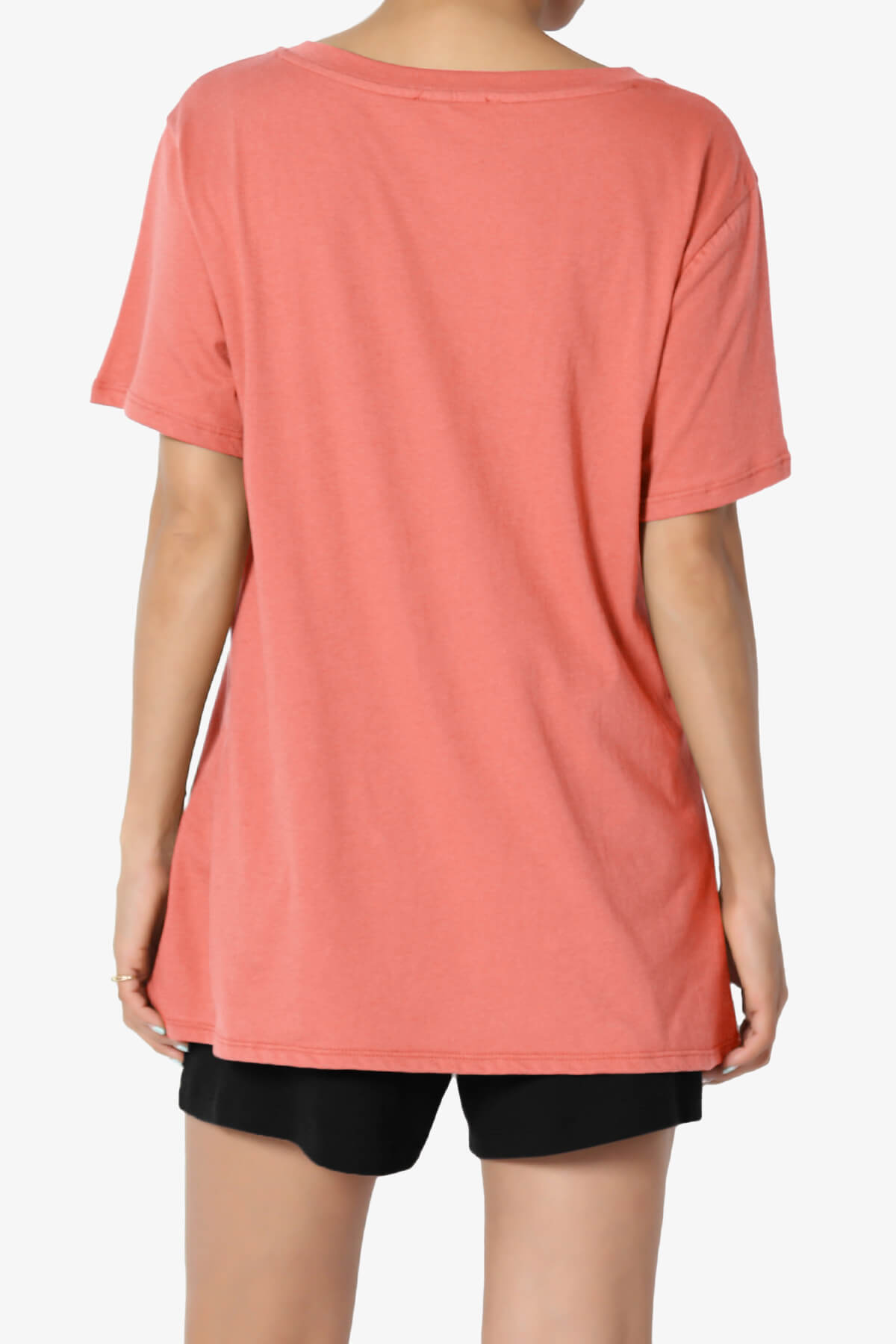 Mayra V-Neck Cotton Boyfriend Tee