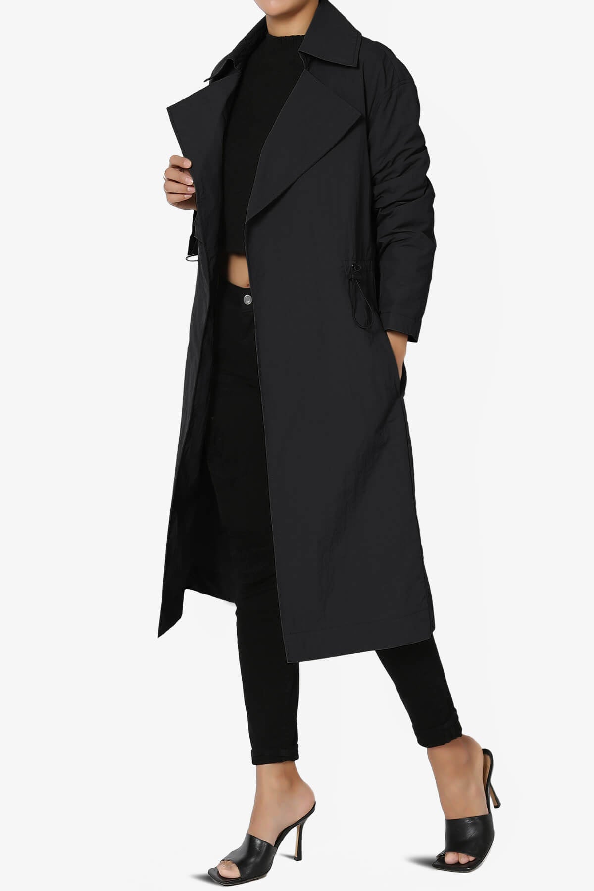 Load image into Gallery viewer, Melanie Lightweight Trench Coat BLACK_3
