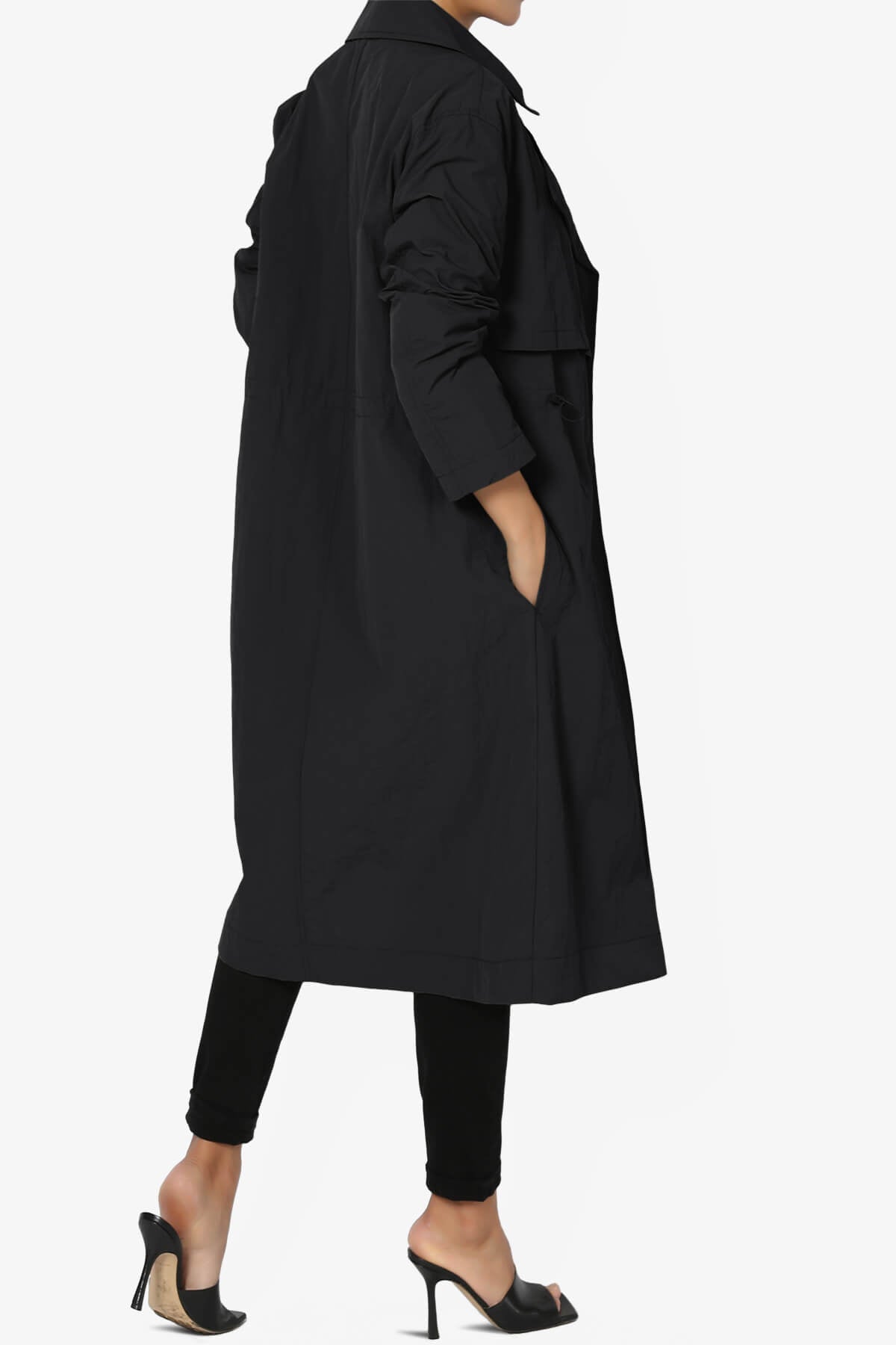 Load image into Gallery viewer, Melanie Lightweight Trench Coat BLACK_4

