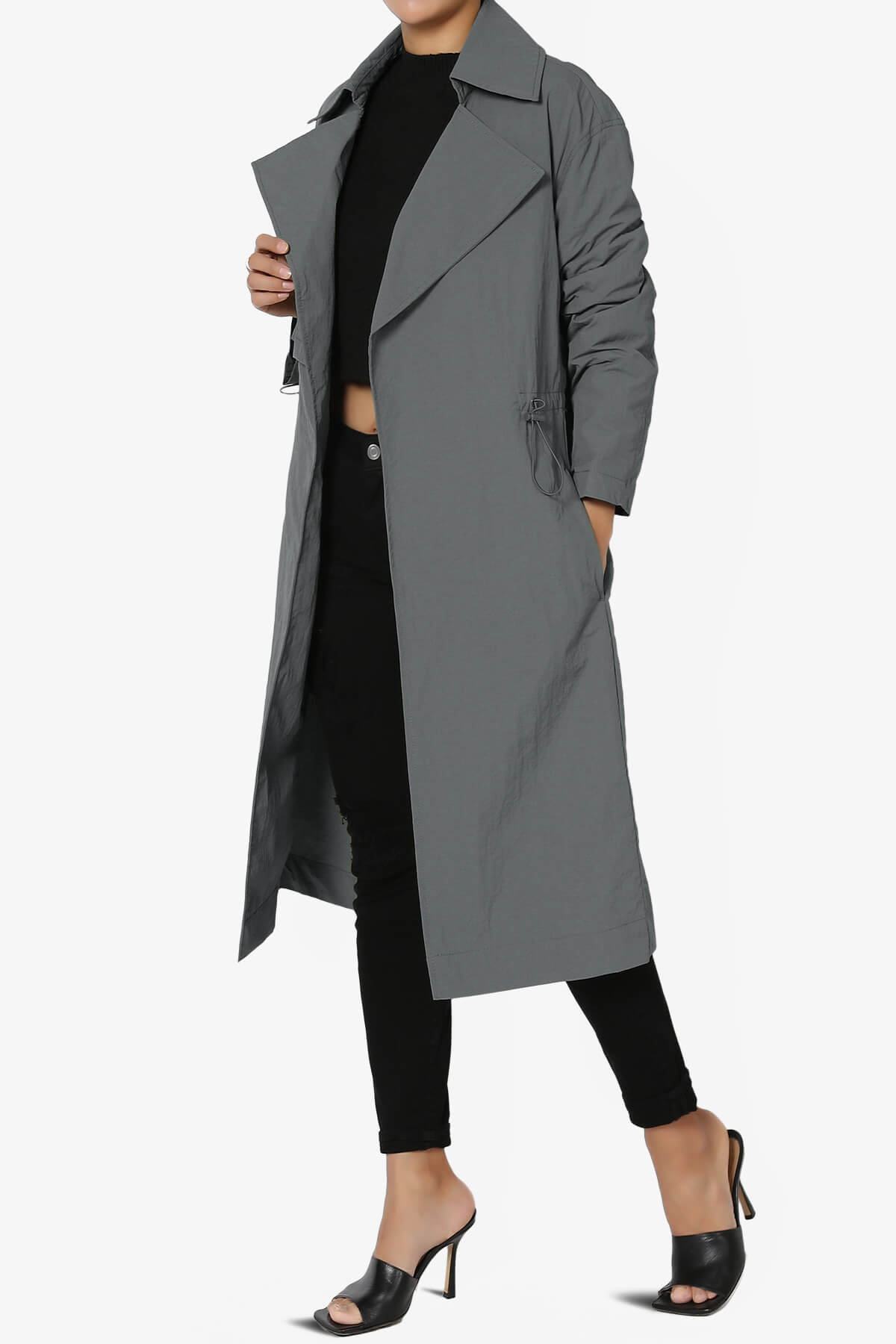 Melanie Lightweight Trench Coat CHARCOAL_3