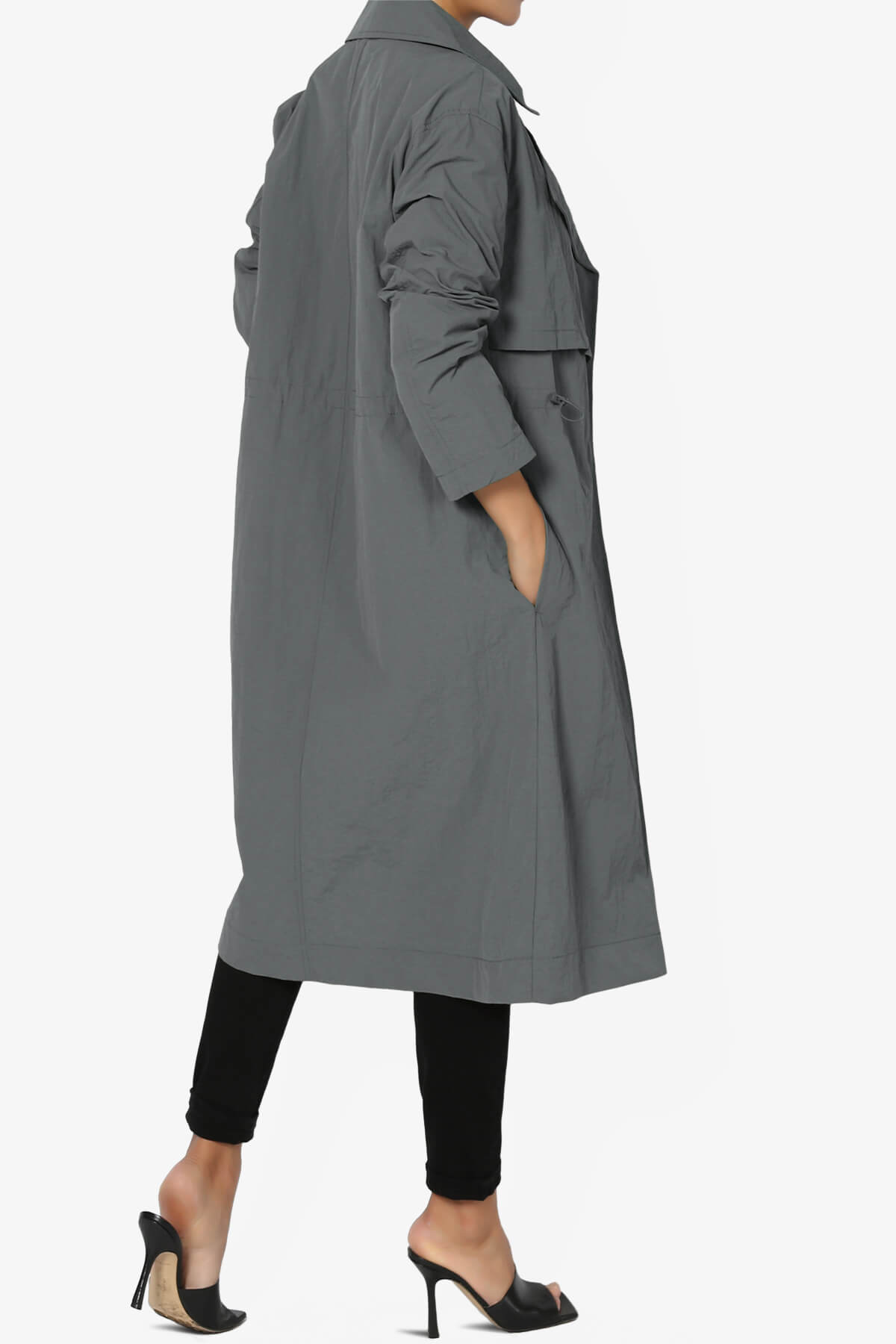 Load image into Gallery viewer, Melanie Lightweight Trench Coat CHARCOAL_4
