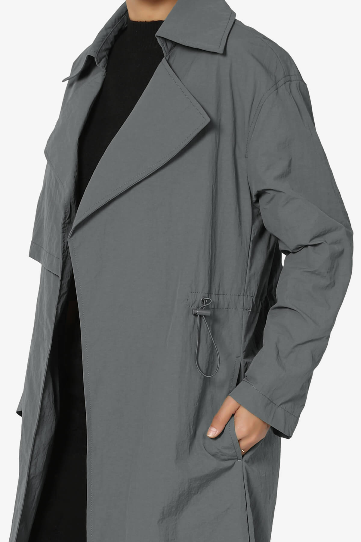 Melanie Lightweight Trench Coat CHARCOAL_5