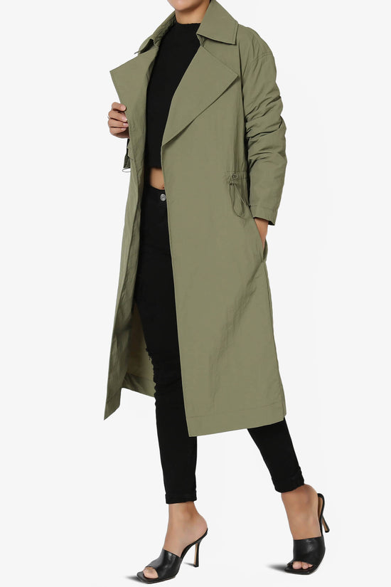 Load image into Gallery viewer, Melanie Lightweight Trench Coat OLIVE_3

