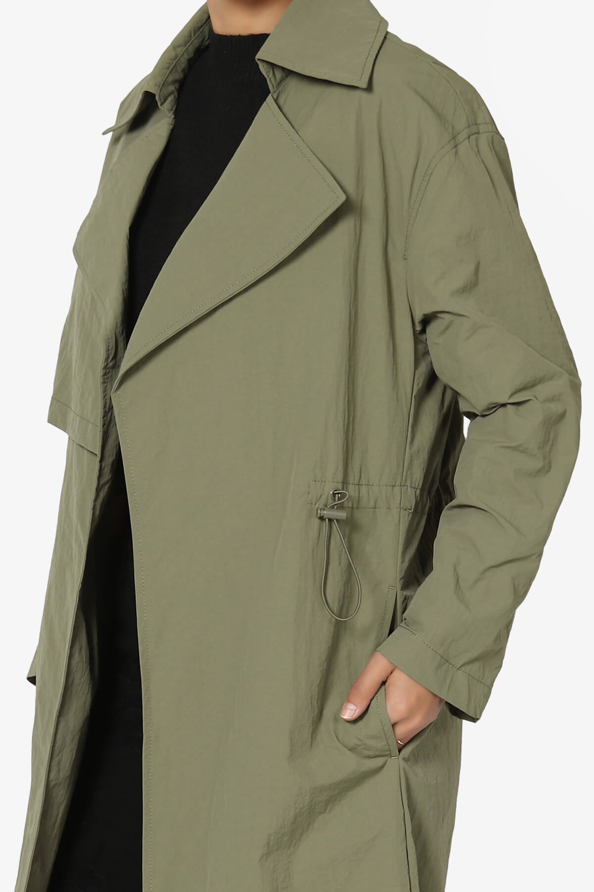 Load image into Gallery viewer, Melanie Lightweight Trench Coat OLIVE_5
