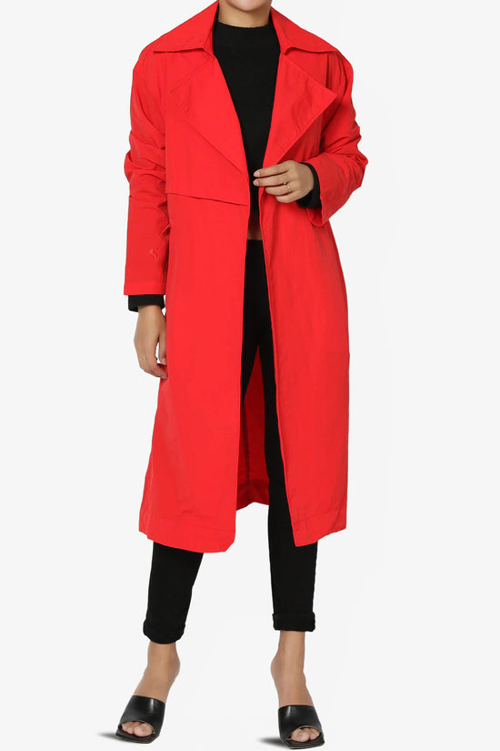 Load image into Gallery viewer, Melanie Lightweight Trench Coat RED_1
