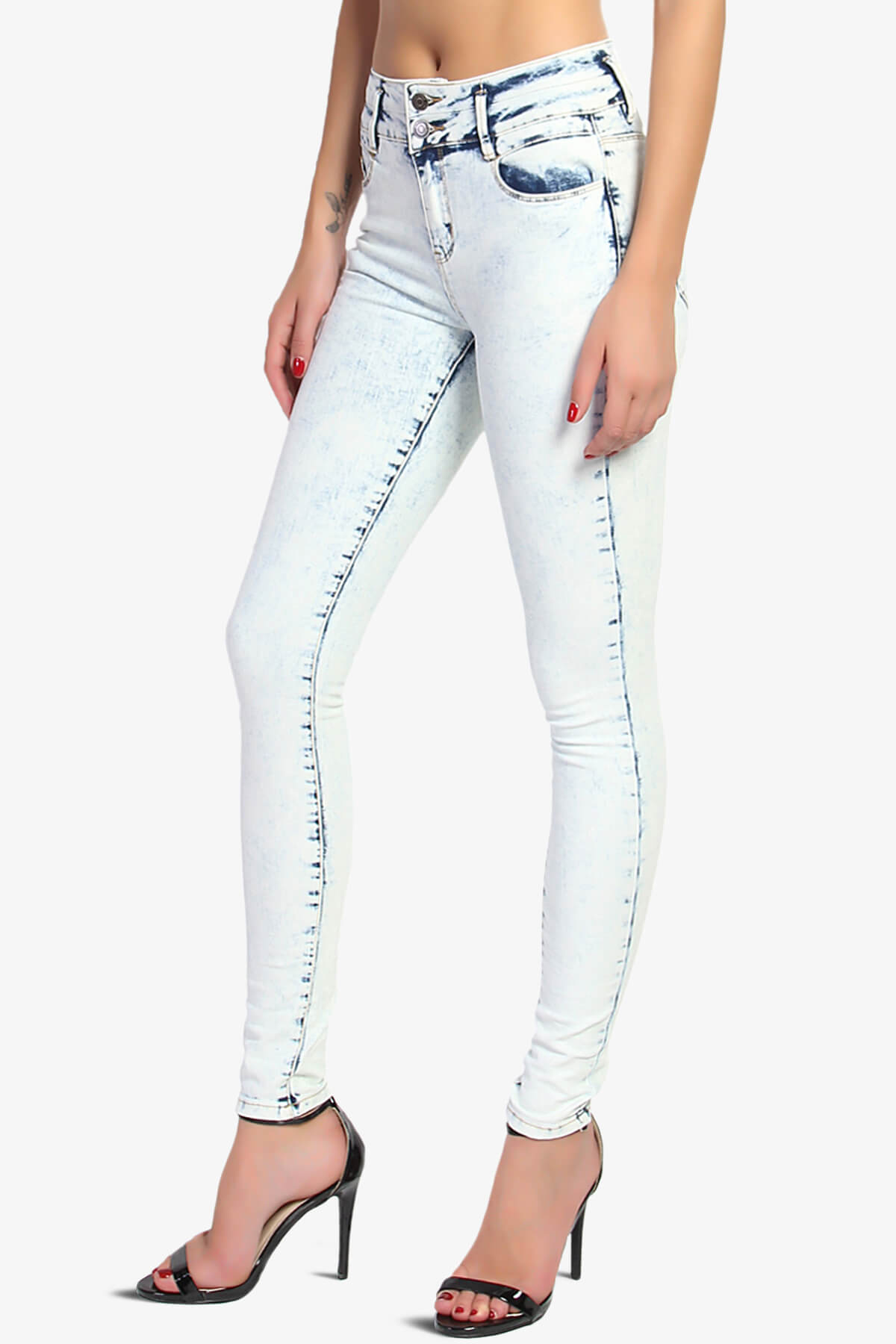 Load image into Gallery viewer, Mona Acid Wash High Rise Skinny Jeans LIGHT_3
