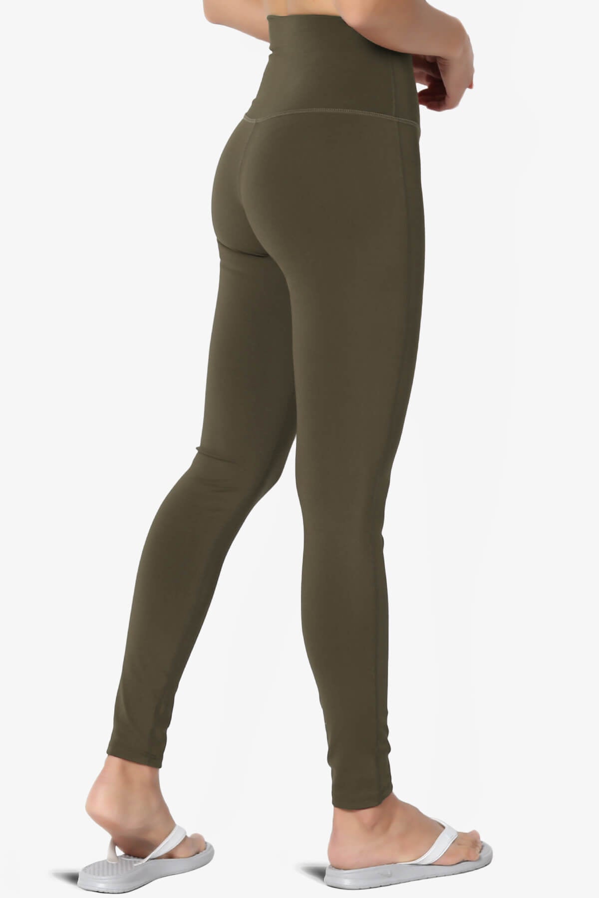 Mosco Athletic High Rise Ankle Leggings OLIVE_1