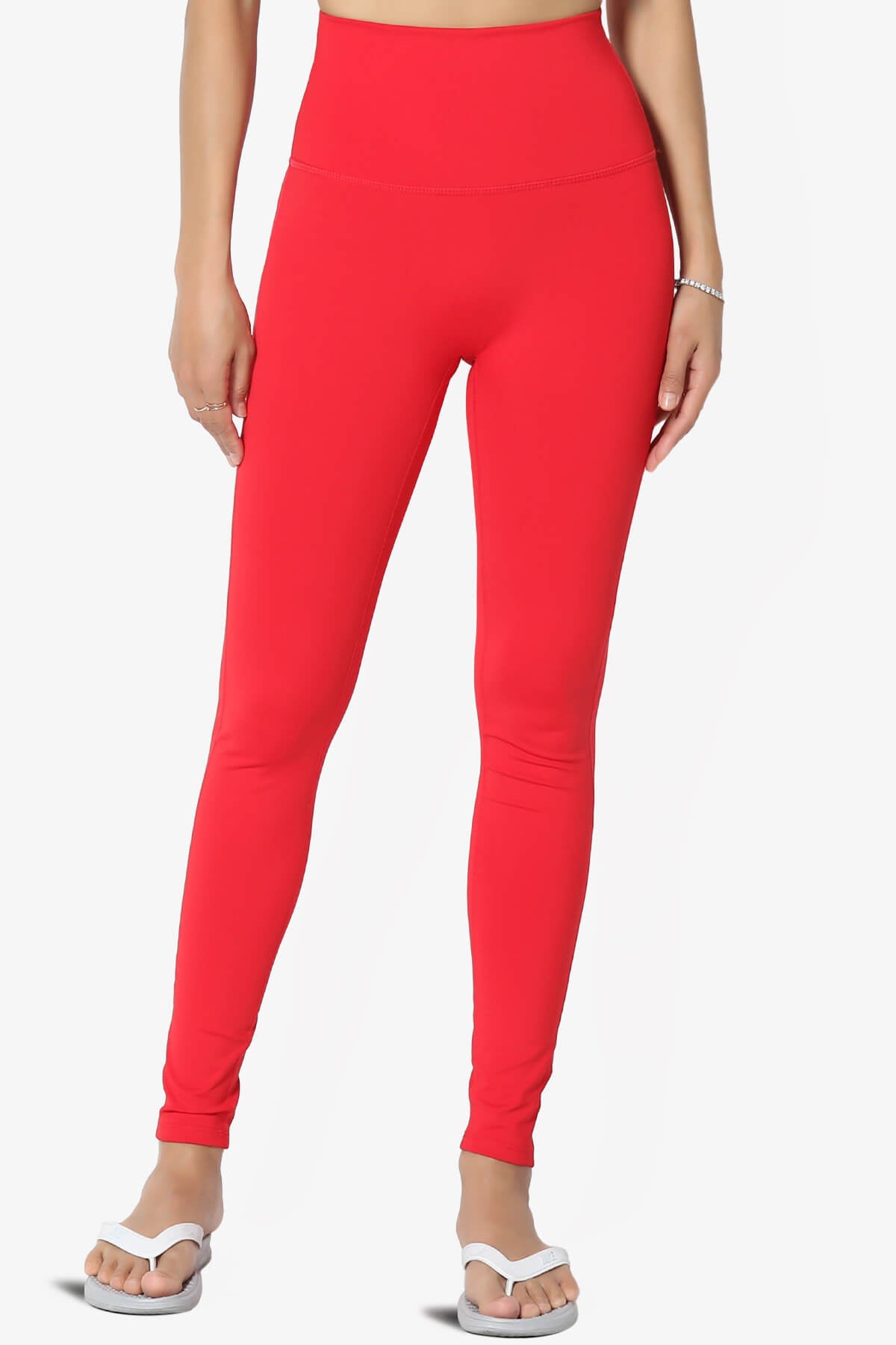 Mosco Athletic High Rise Ankle Leggings RED_2