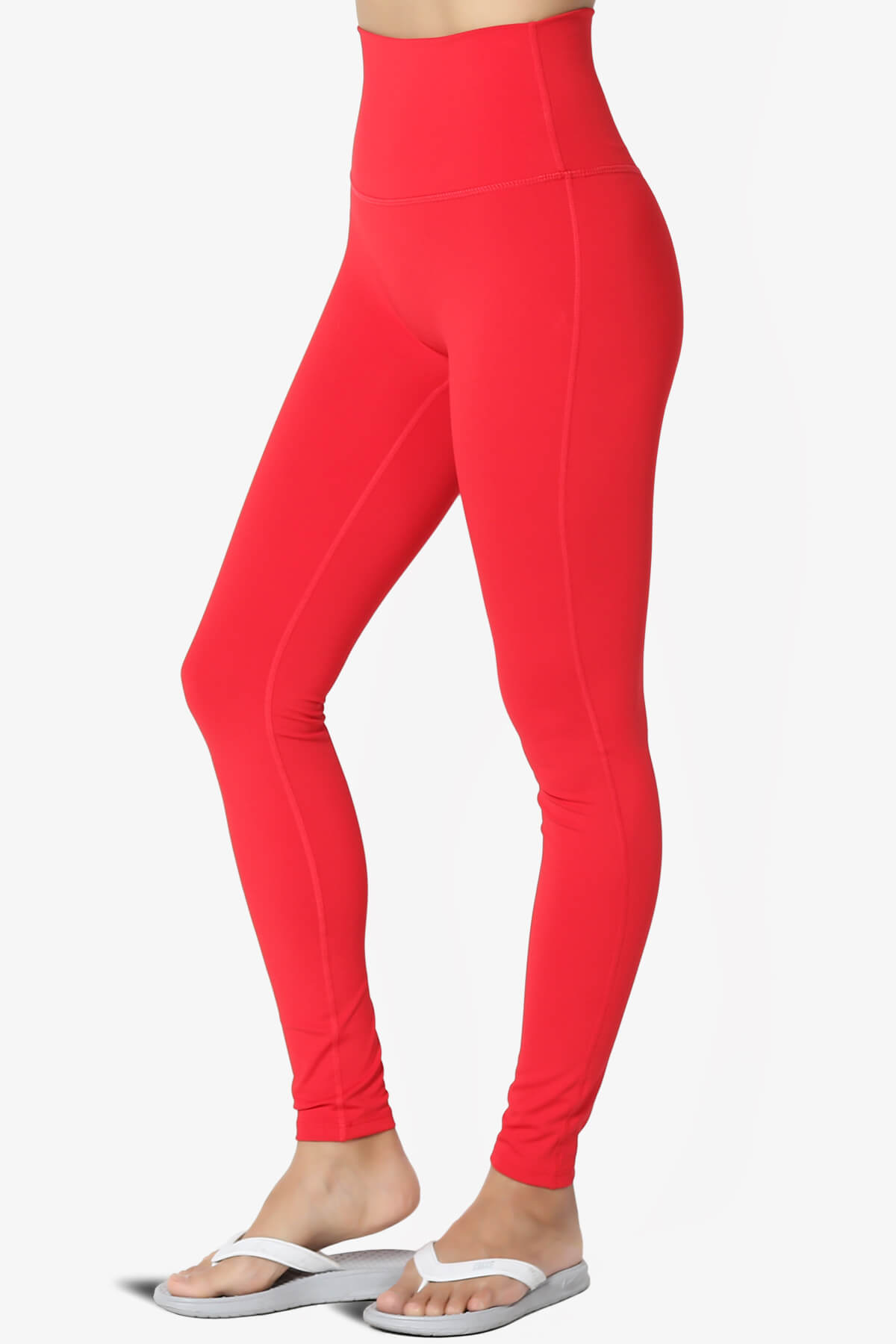 Mosco Athletic High Rise Ankle Leggings RED_3