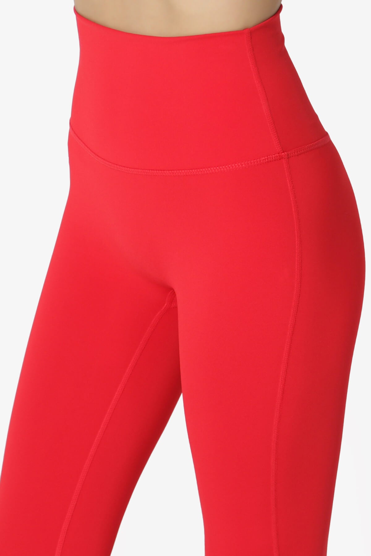 Mosco Athletic High Rise Ankle Leggings RED_5
