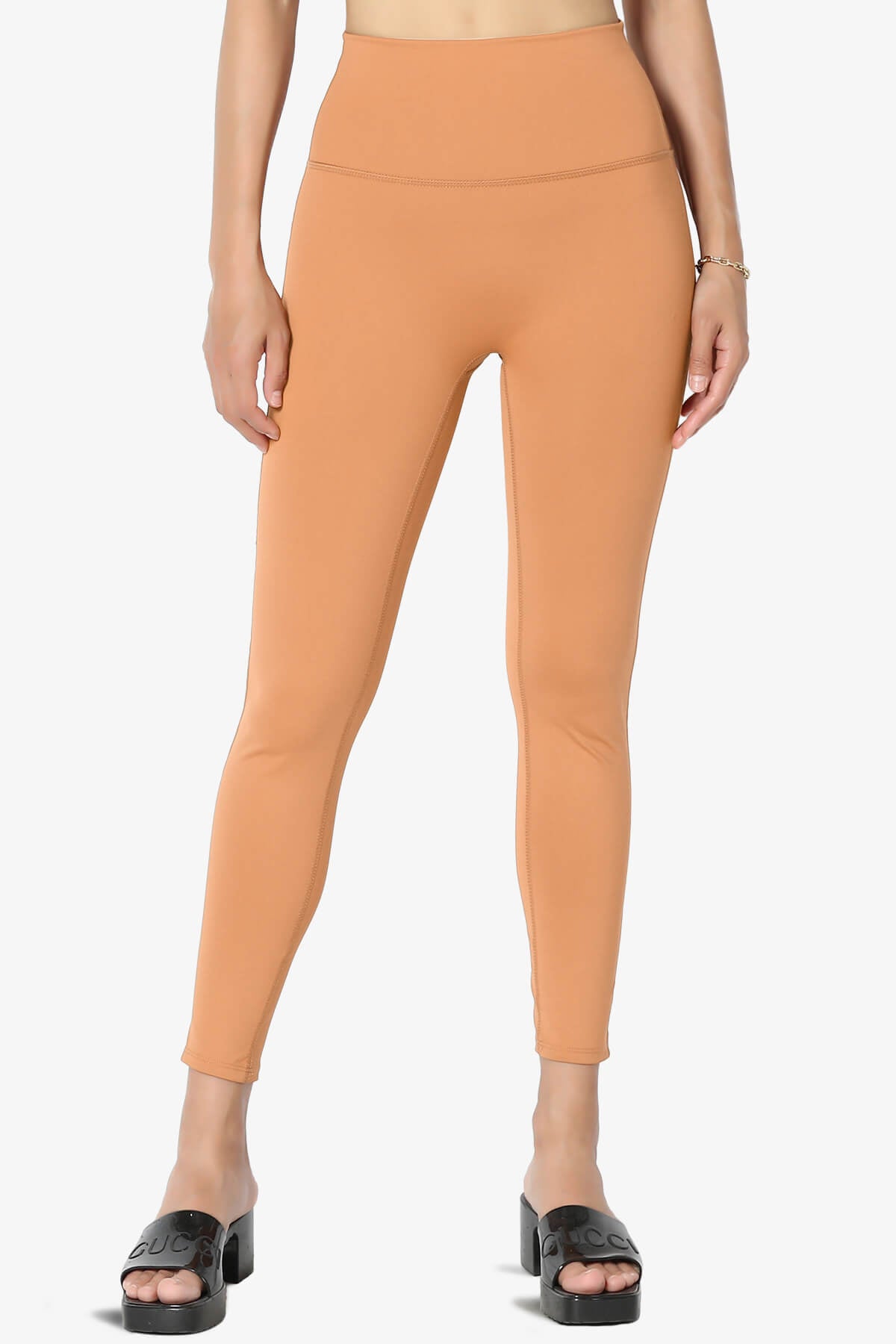 Load image into Gallery viewer, Mosco Athletic Tummy Control Workout Leggings BUTTER ORANGE_2
