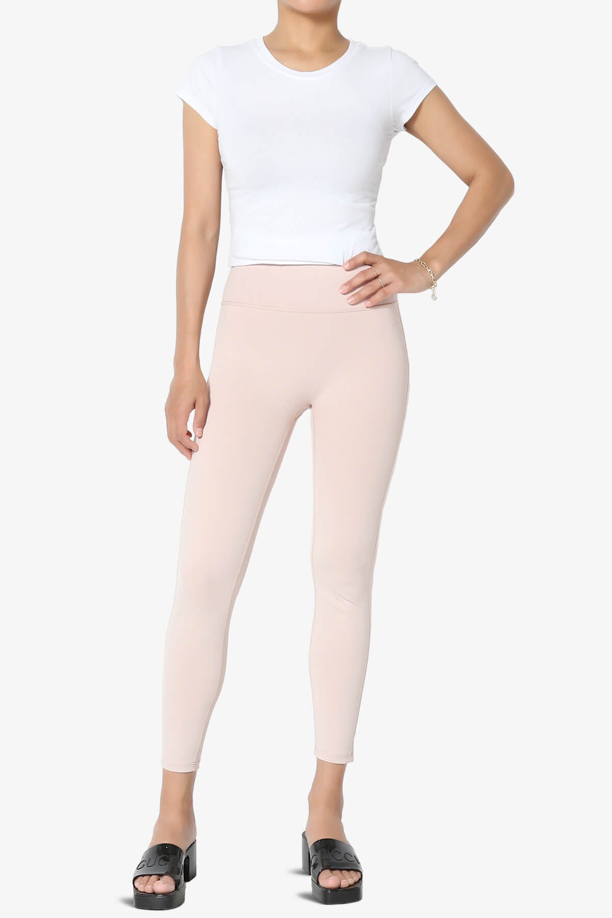 Load image into Gallery viewer, Mosco Athletic Tummy Control Workout Leggings DUSTY BLUSH_6

