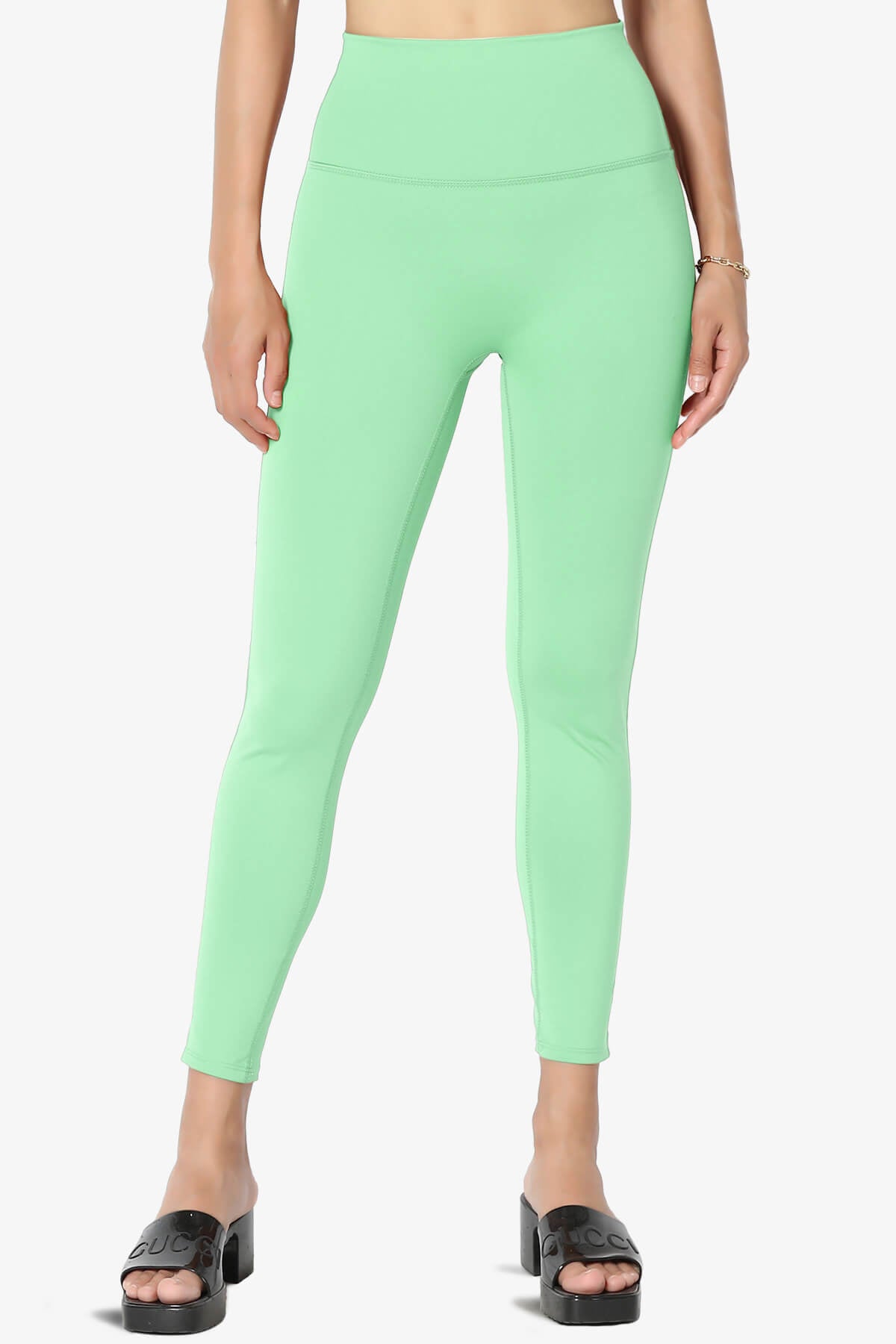 Mosco Athletic Tummy Control Workout Leggings GREEN MINT_2