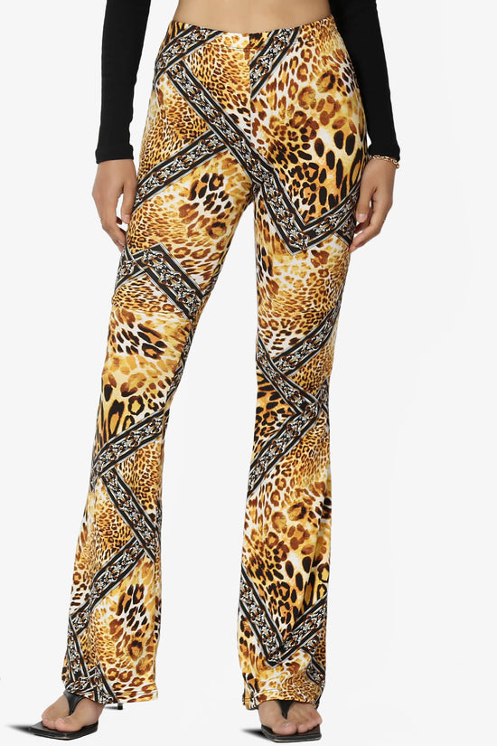 Mumu Cheetah Jersey Flare Pants ANIMAL_1