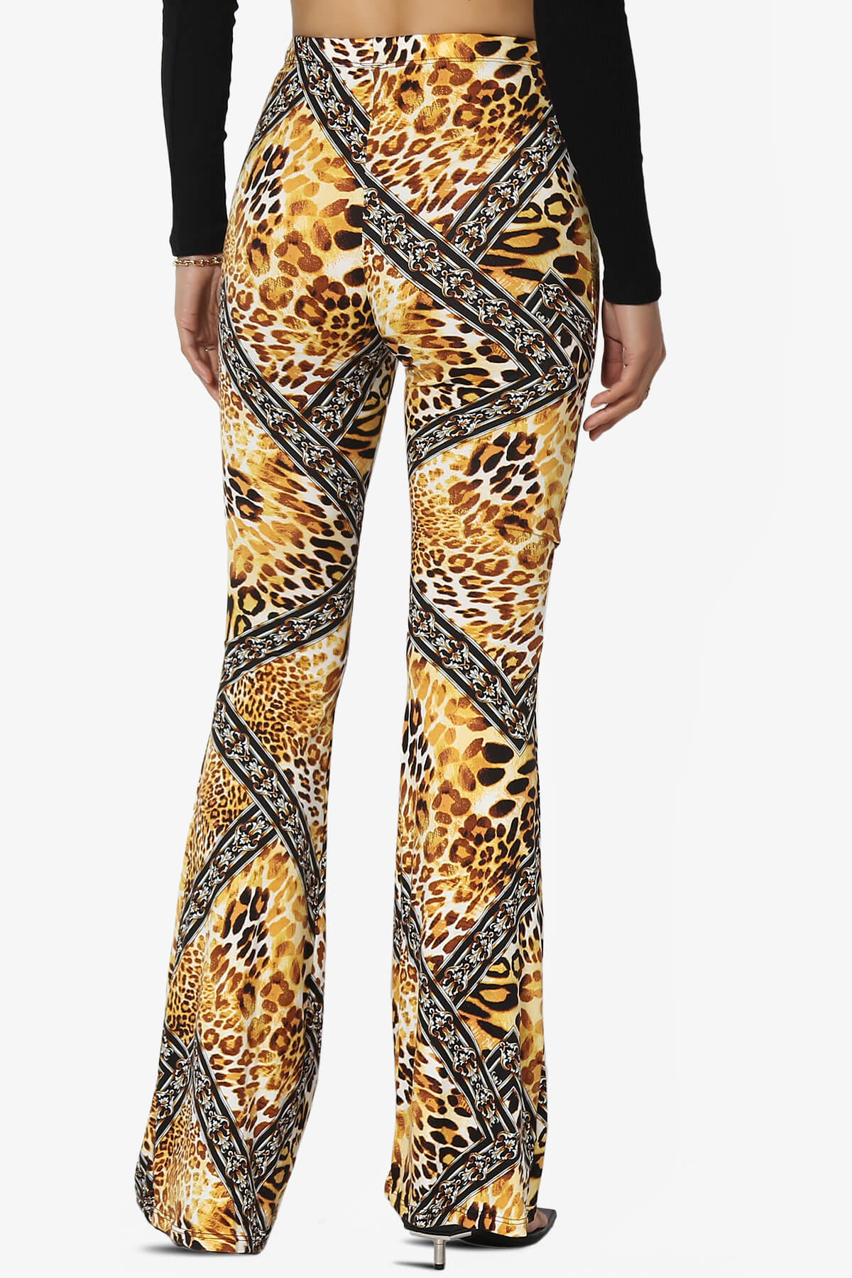Mumu Cheetah Jersey Flare Pants ANIMAL_2