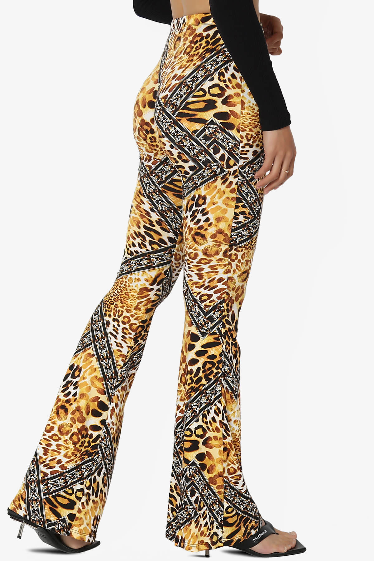 Mumu Cheetah Jersey Flare Pants ANIMAL_4
