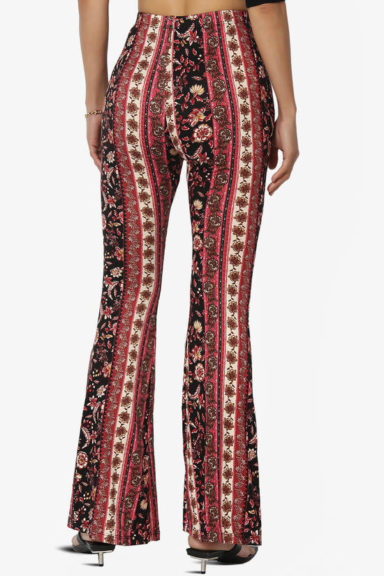 Mumu Tribal Jersey Flare Pants BURGUNDY_2