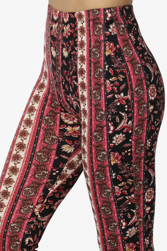 Mumu Tribal Jersey Flare Pants BURGUNDY_5