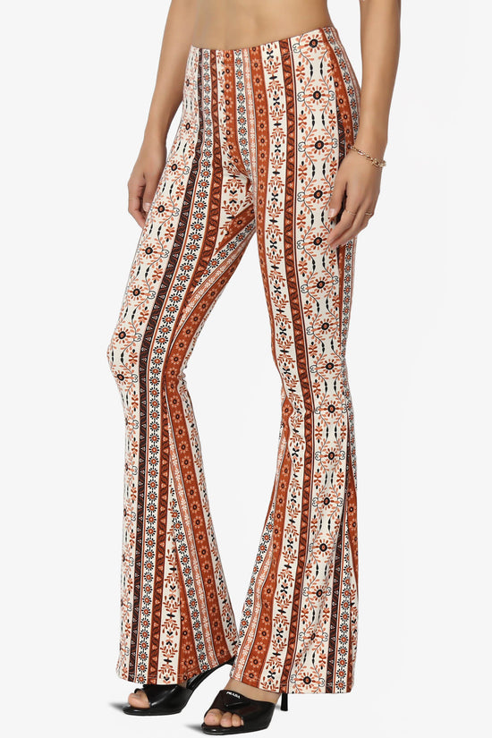 Mumu Tribal Jersey Flare Pants RUST_3