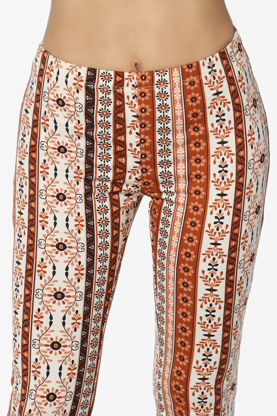 Mumu Tribal Jersey Flare Pants RUST_5