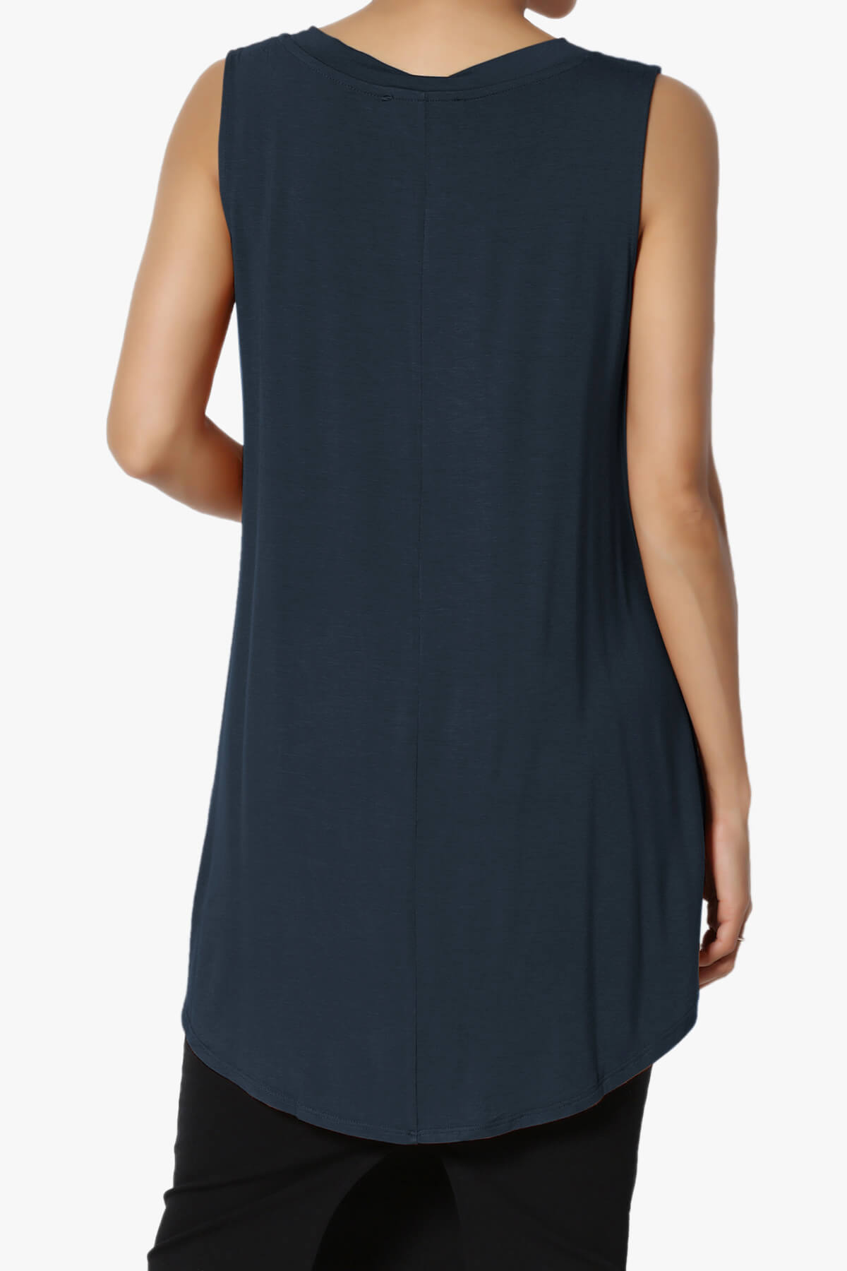 Myles Sleeveless V-Neck Luxe Jersey Top PLUS