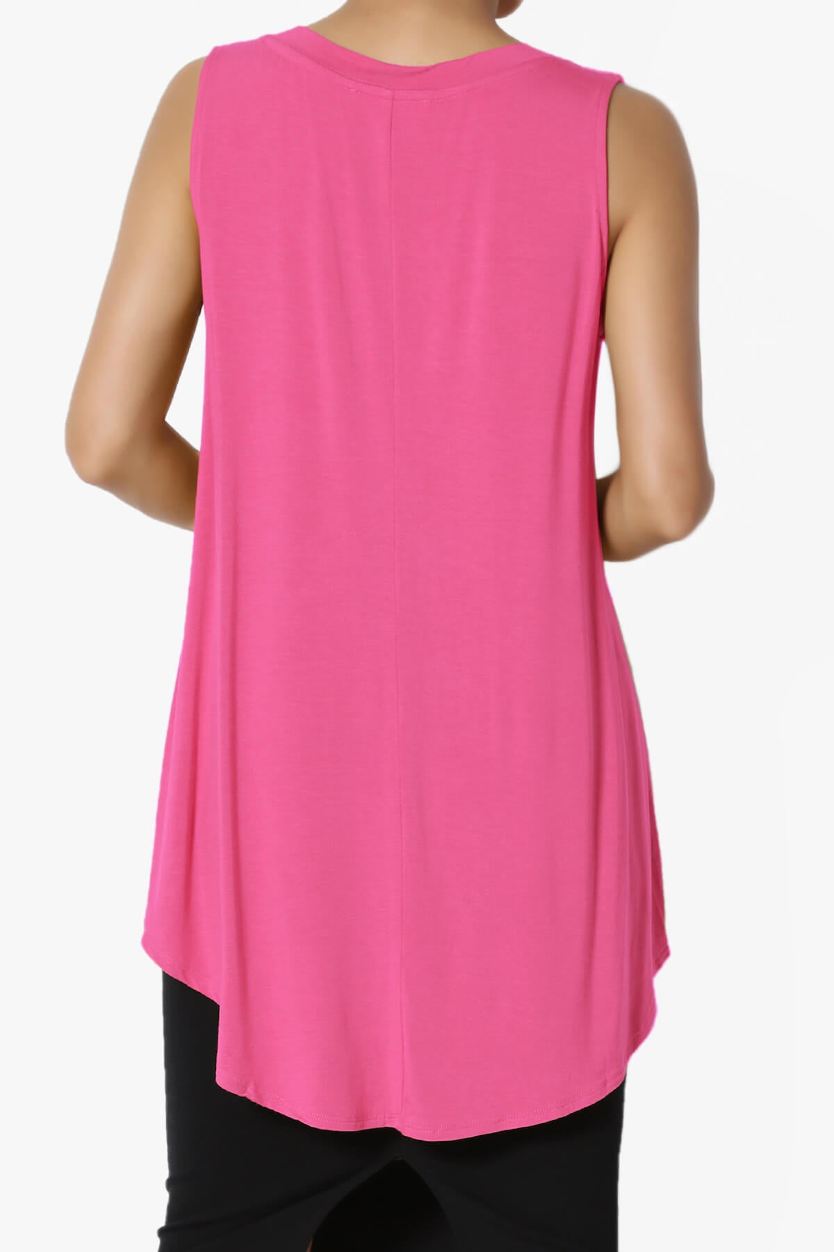 Myles Sleeveless V-Neck Luxe Jersey Top PLUS