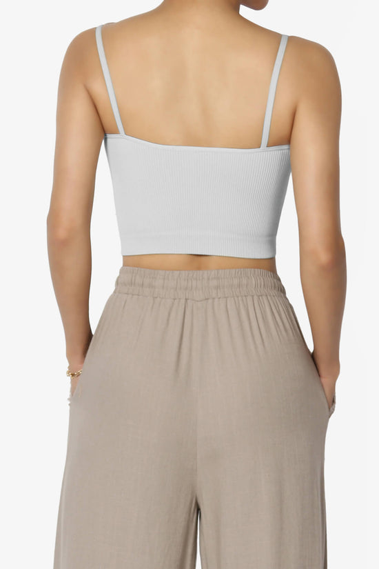 Nadeen Padded Ribbed Cropped Cami LIGHT GREY_2