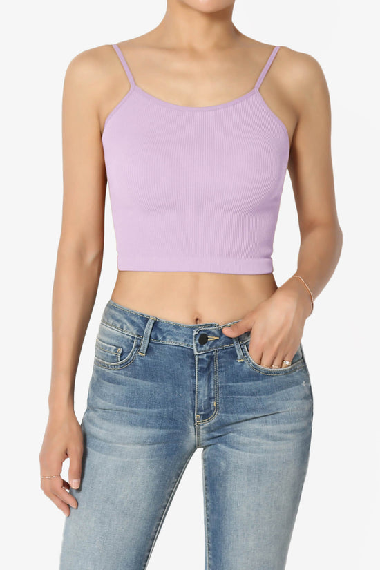 Nadeen Ribbed Seamless Crop Cami DUSTY LAVENDER_1