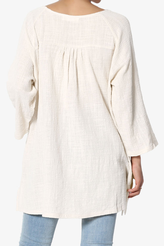 Nesta Gauze Pocket Cover Up Top IVORY_2