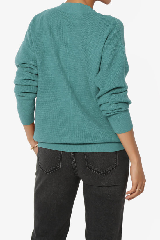Load image into Gallery viewer, Nicky Micro Waffle Viscose Knit Cardigan DUSTY TEAL_2
