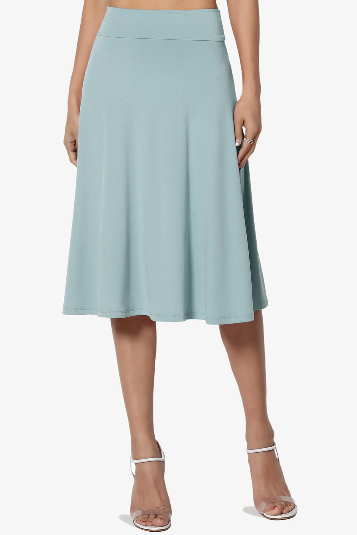 Nolan Stretch Flared Knee Skirt