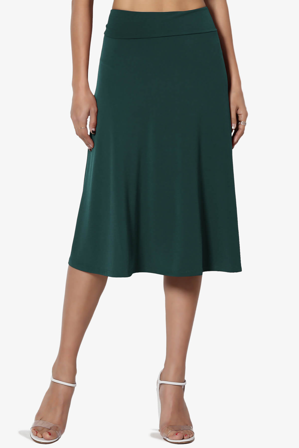 Nolan Stretch Flared Knee Skirt