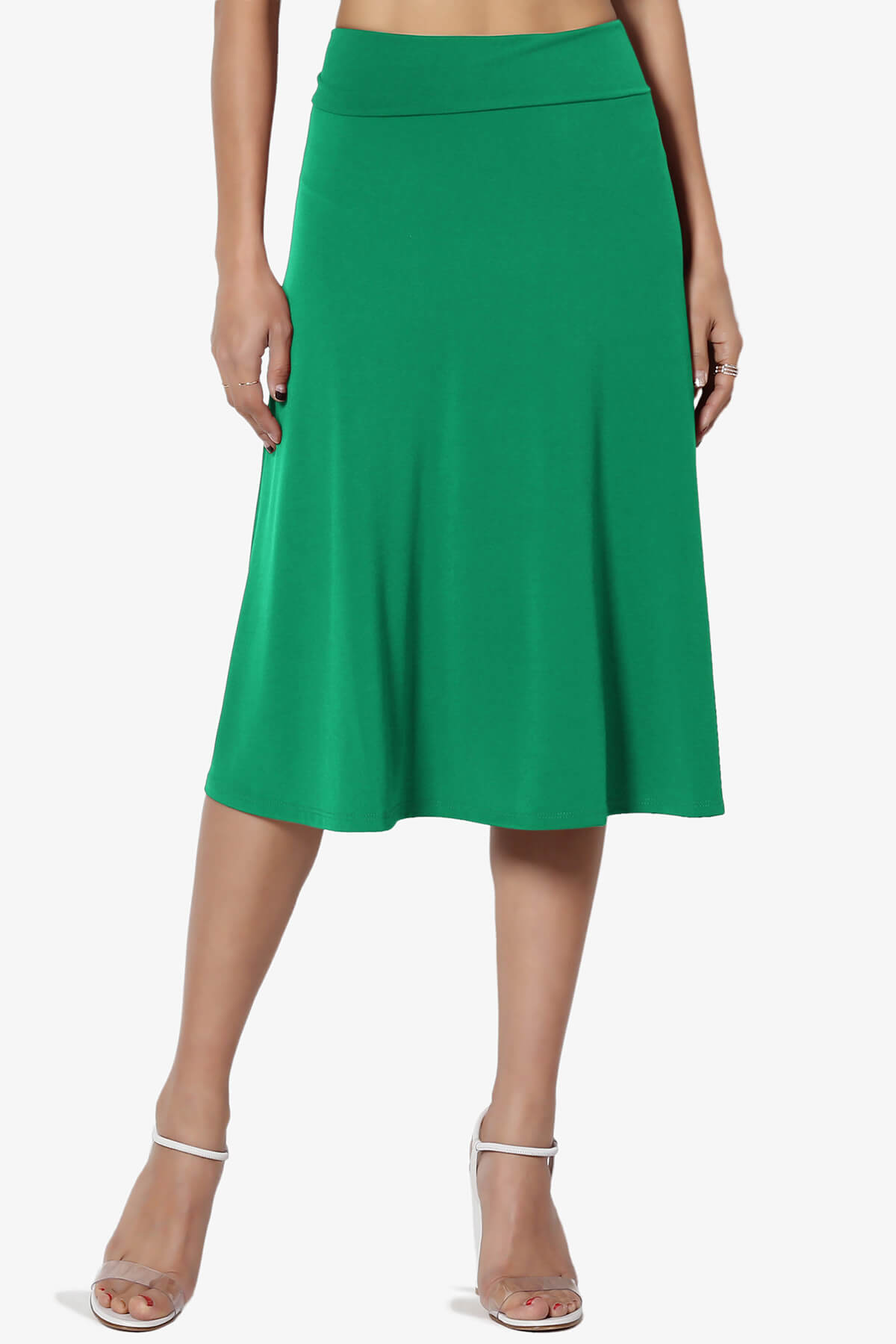 Nolan Stretch Flared Knee Skirt