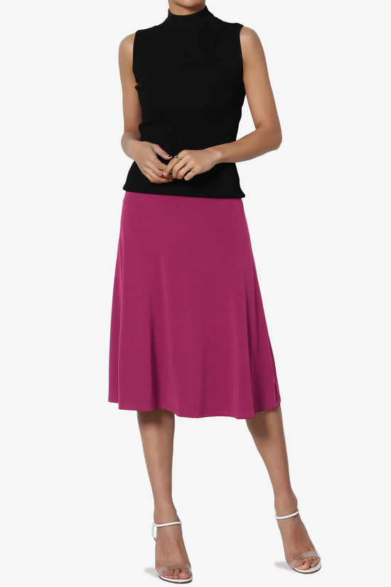 Nolan Stretch Flared Knee Skirt MAGENTA_6