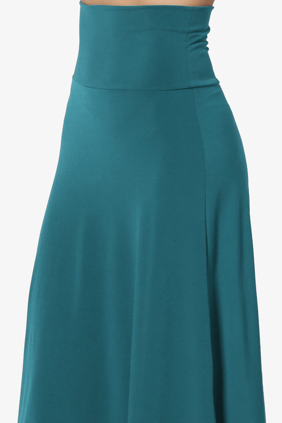 Load image into Gallery viewer, Nolan Stretch Flared Knee Skirt TEAL_5
