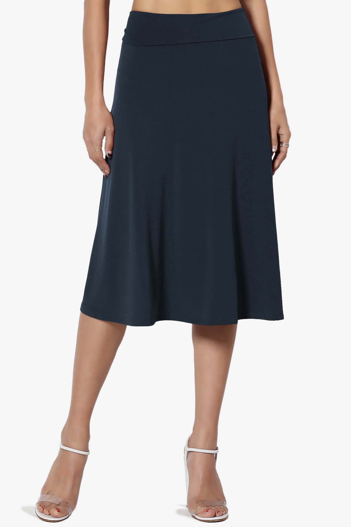 Nolan Stretch Flared Knee Skirt PLUS