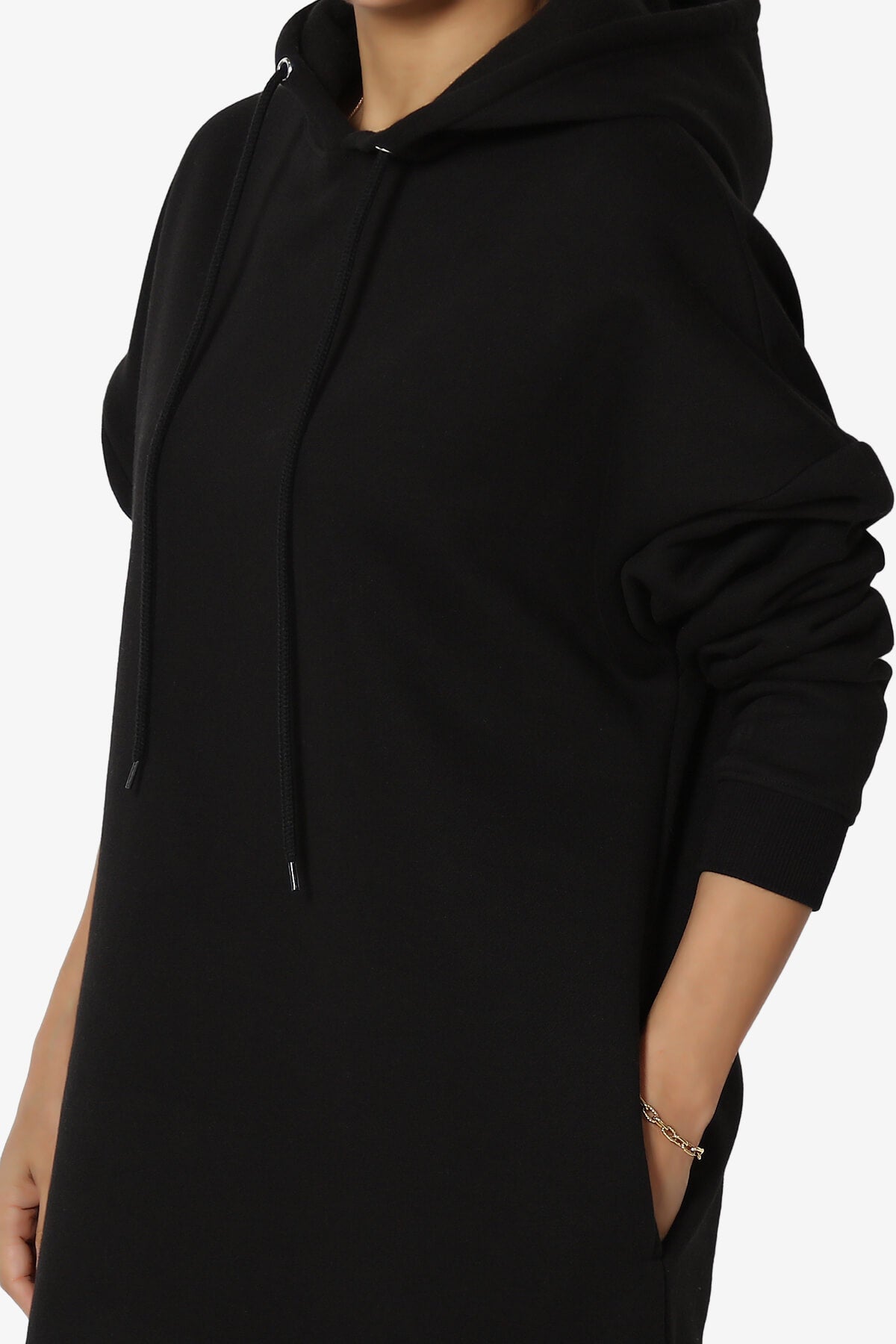 Parigi Fleece Oversized Tunic Sweatshits BLACK_5