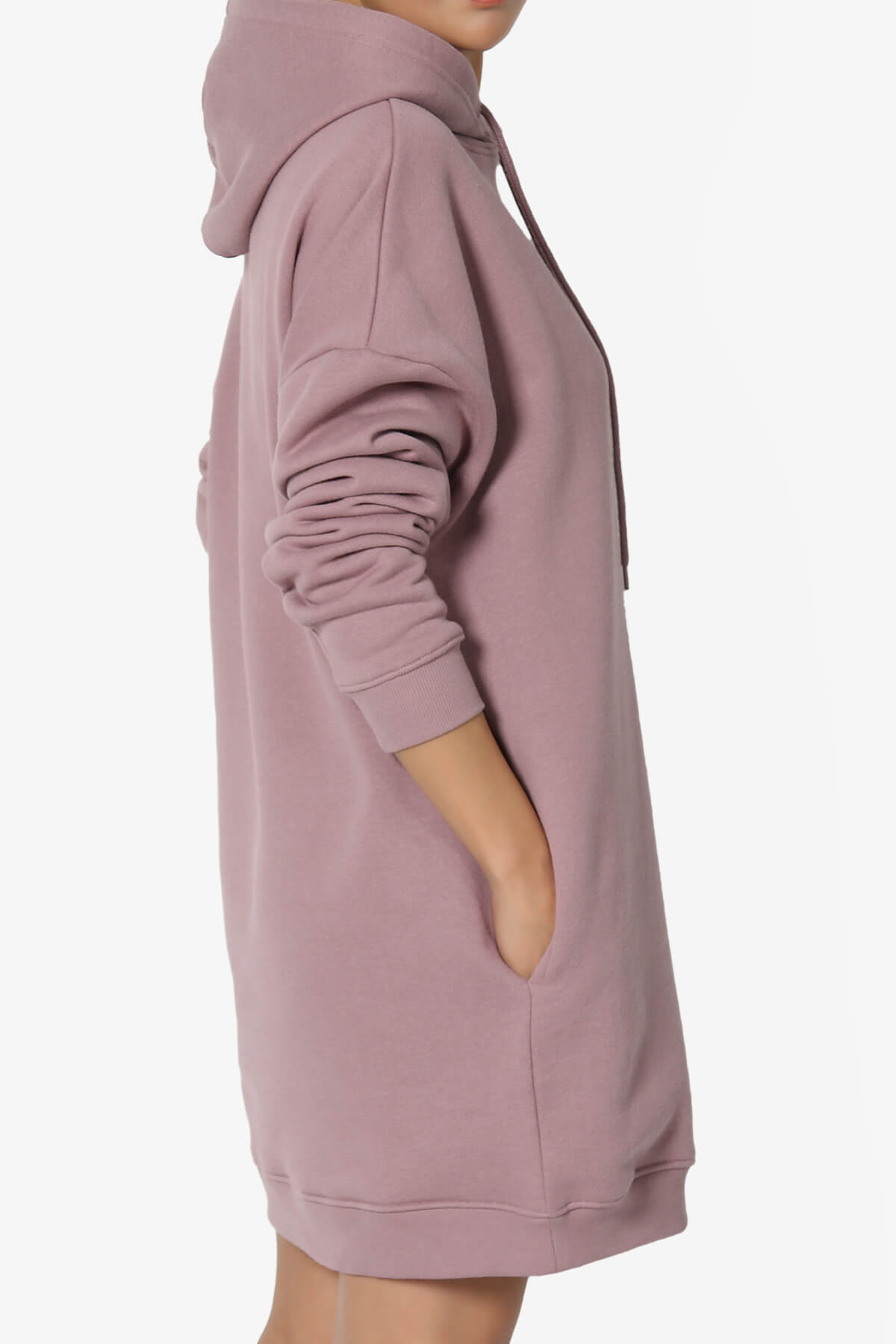 Parigi Fleece Oversized Tunic Sweatshits DUSTY PLUM_4