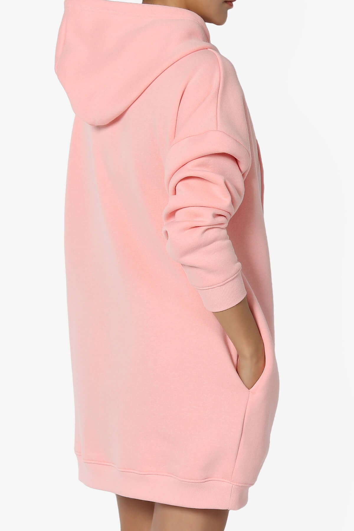 Parigi Fleece Oversized Tunic Sweatshits LIGHT PINK_4