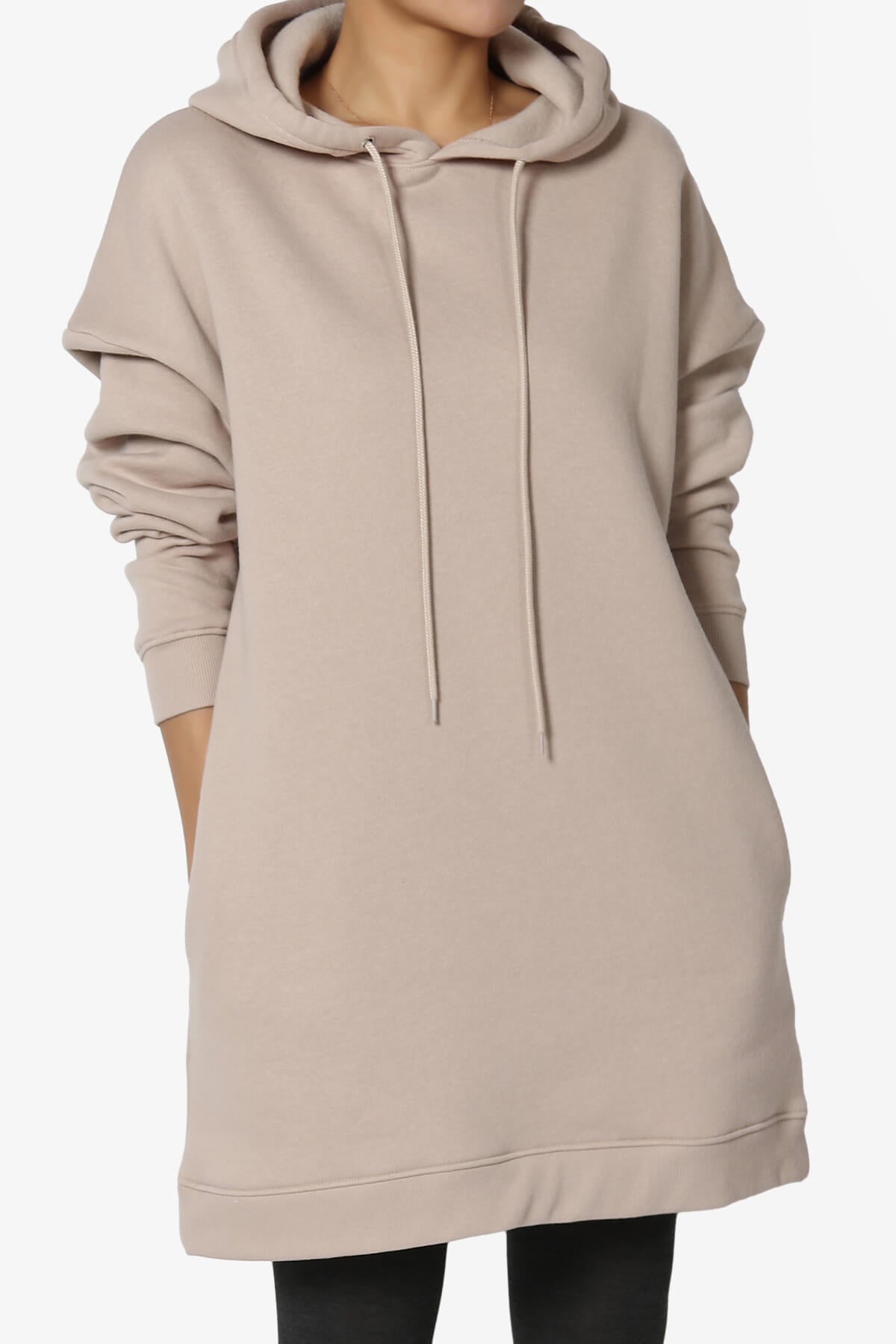 Parigi Fleece Oversized Tunic Sweatshits TAUPE_1
