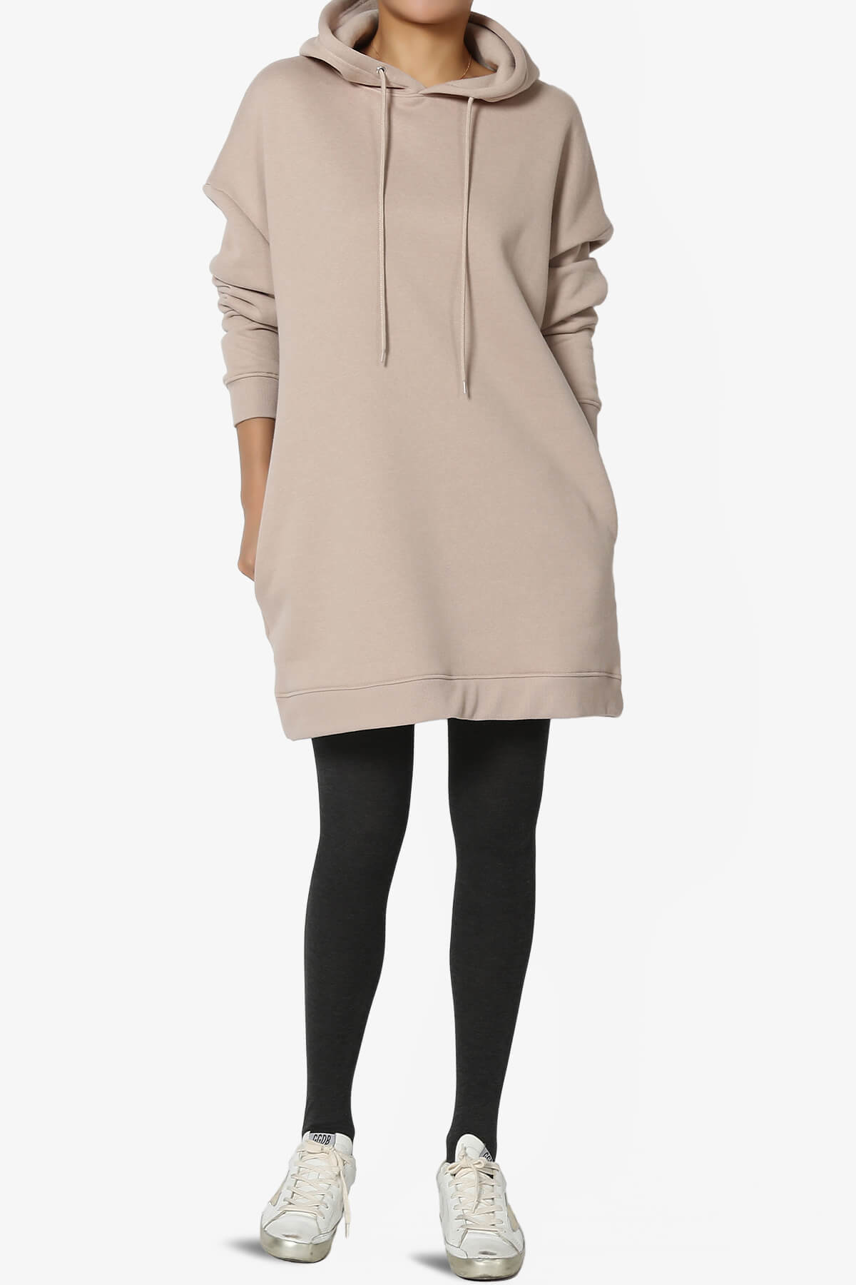 Parigi Fleece Oversized Tunic Sweatshits TAUPE_6