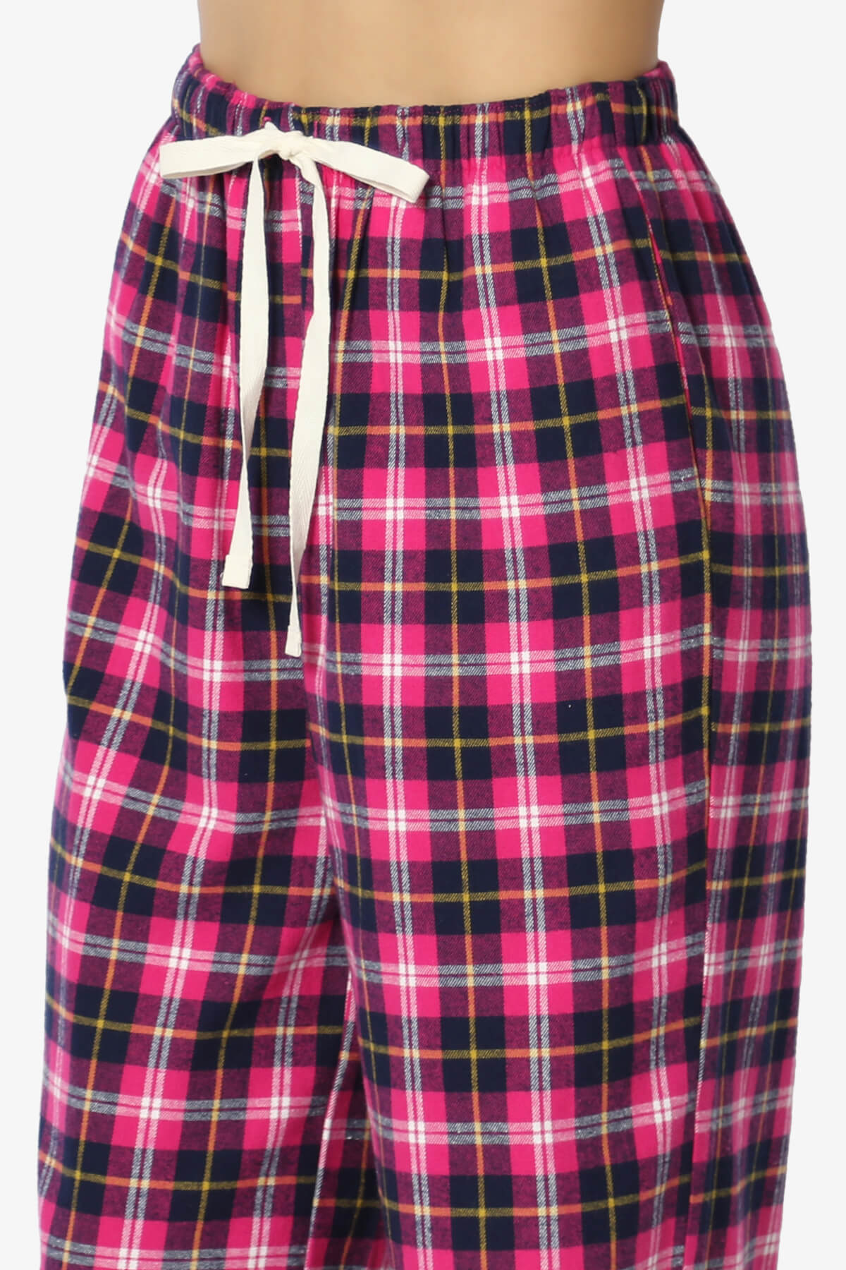Load image into Gallery viewer, Reyanne Plaid Cotton Wide Leg Lounge Pants HOT PINK_5
