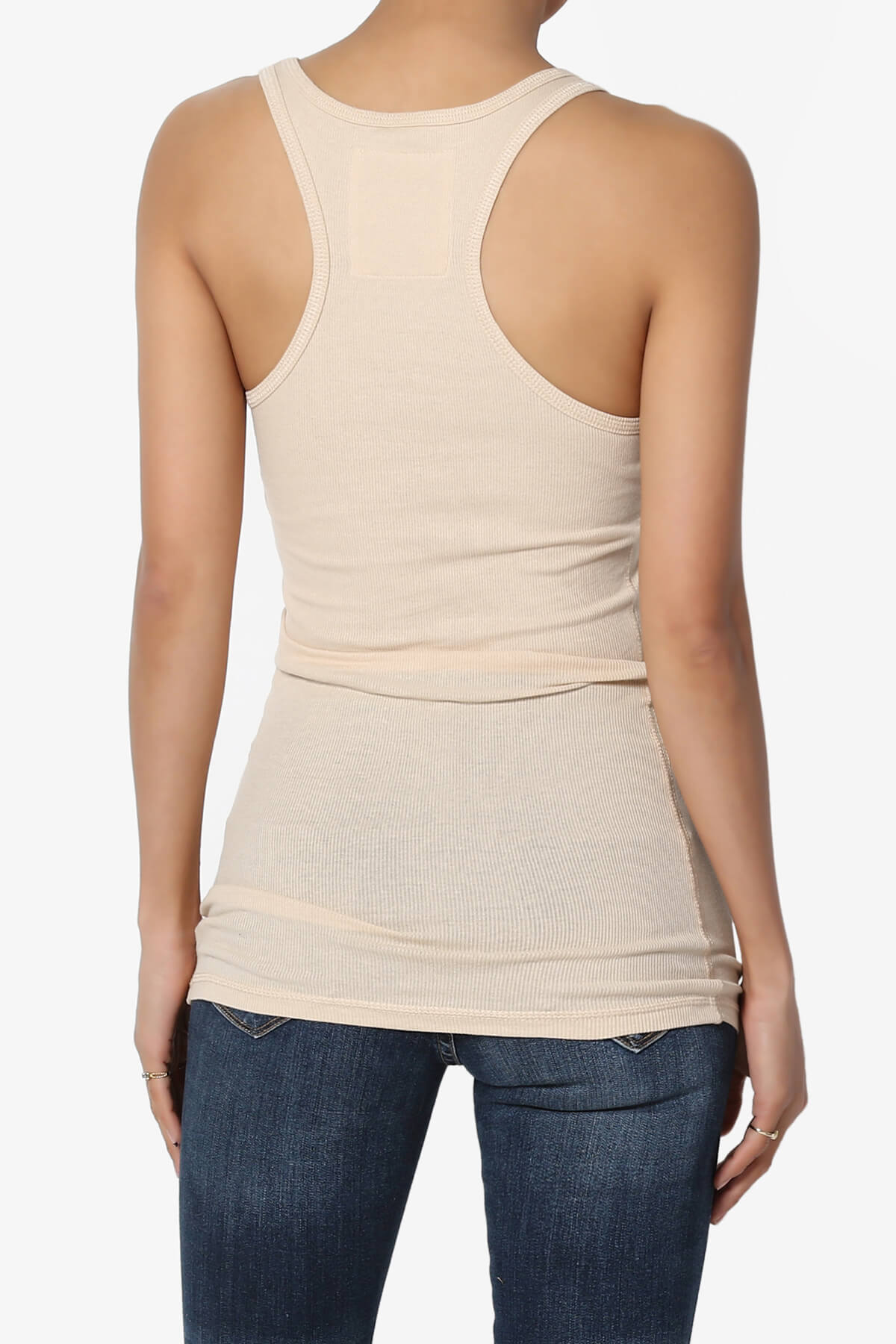 Roxie Racerback Ribbed Tank Top TAUPE_2