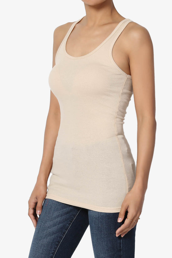 Roxie Racerback Ribbed Tank Top TAUPE_3