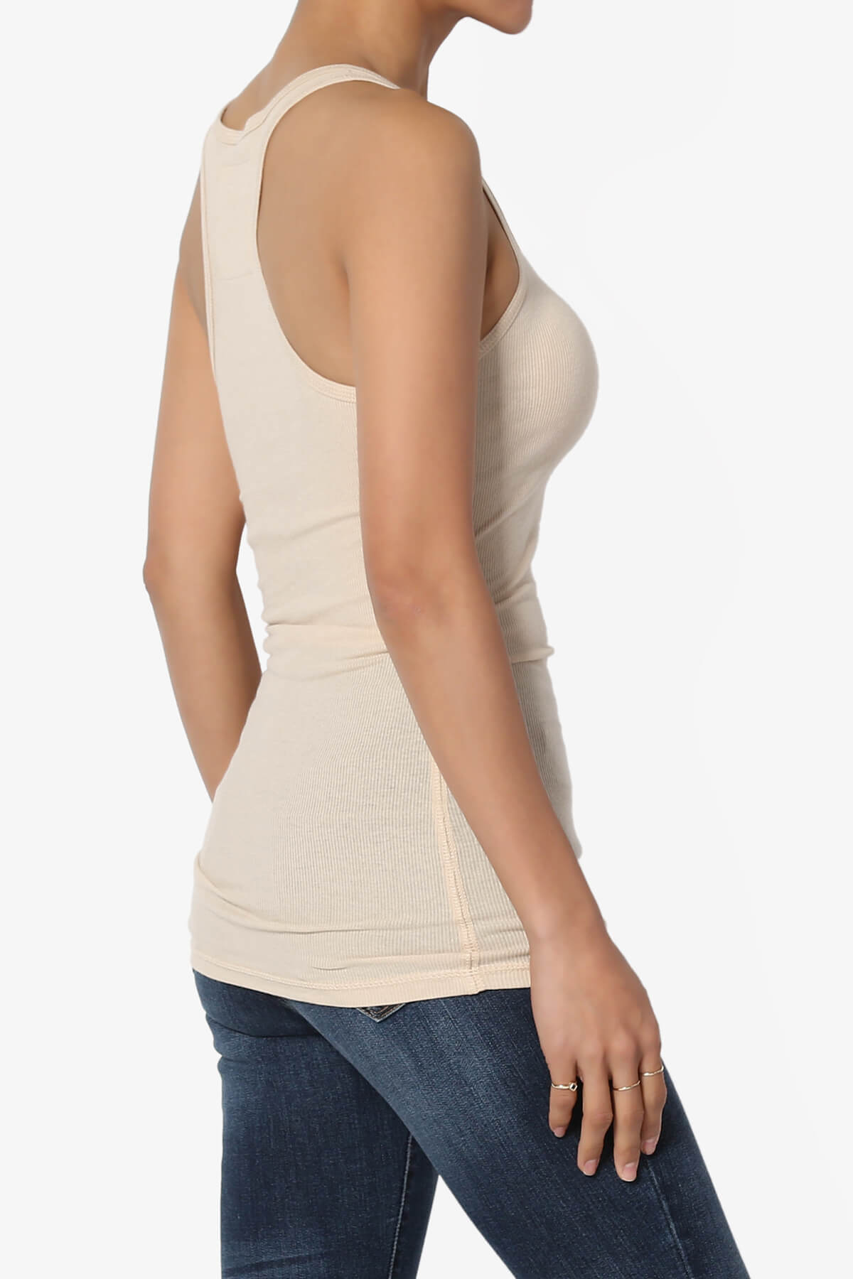 Roxie Racerback Ribbed Tank Top TAUPE_4