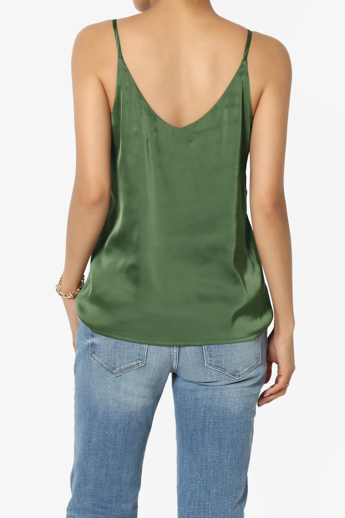 Load image into Gallery viewer, Rozlyn Silky Satin Camisole Top DUSTY OLIVE_2
