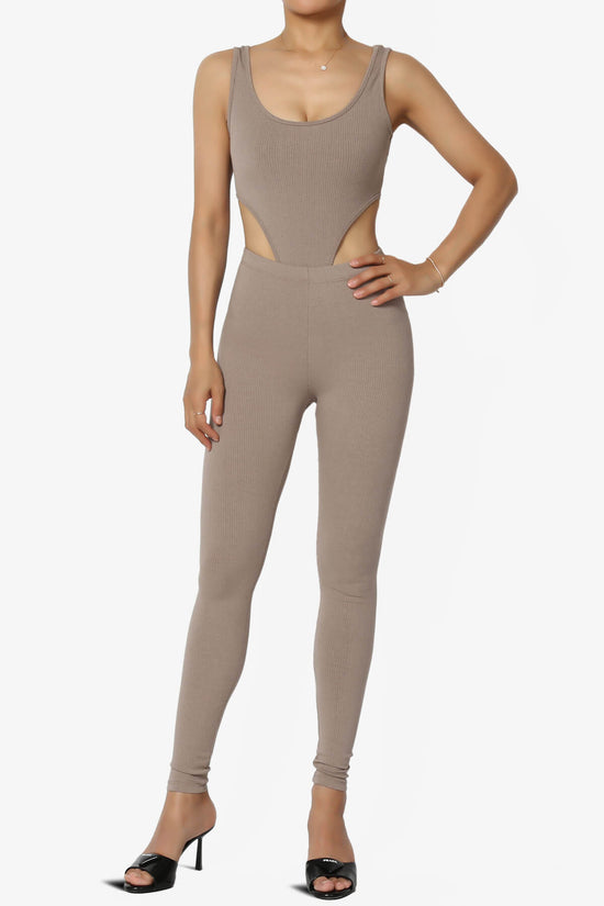 Santana Ribbed High Waist Ankle Leggings MOCHA_6